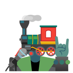 locomotive and microphone