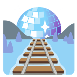 locomotive and mirror ball