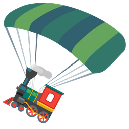 locomotive and parachute