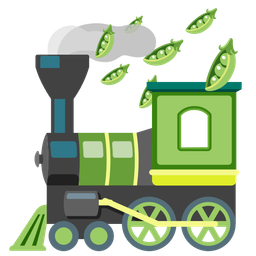 locomotive and pea pod