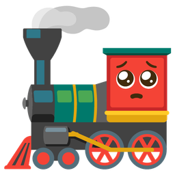 locomotive and pleading face