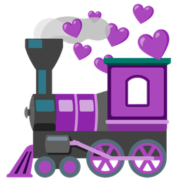 locomotive and purple heart