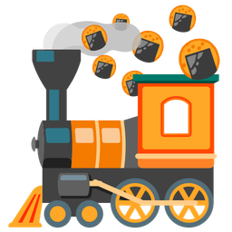 locomotive and rice cracker