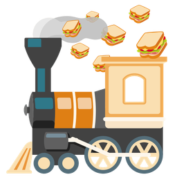 locomotive and sandwich