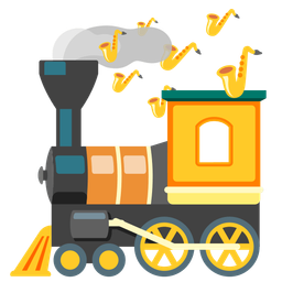 locomotive and saxophone