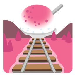 locomotive and shaved ice