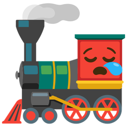 locomotive and sleepy face