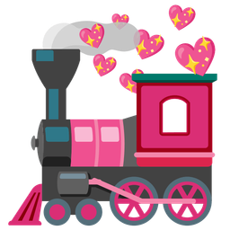 locomotive and sparkling heart