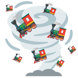 locomotive and tornado