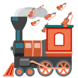 locomotive and violin