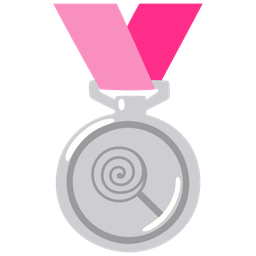 Lollipop and 2nd place medal