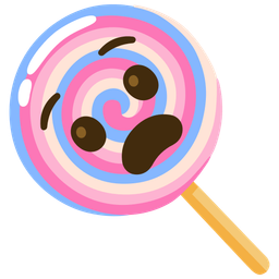 Lollipop and Anguished face