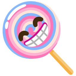 Lollipop and Beaming face with smiling eyes