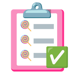 Lollipop and Check mark button