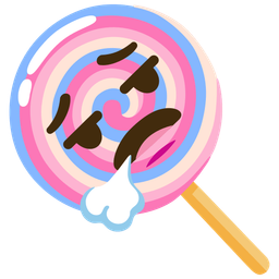 Lollipop and Face exhaling