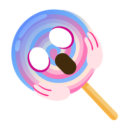 Lollipop and Face screaming in fear