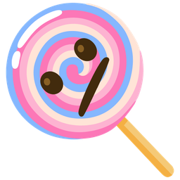 Lollipop and Face with diagonal mouth