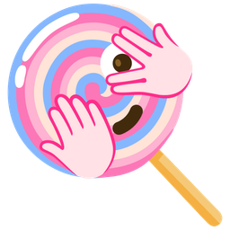 Lollipop and Face with peeking eye