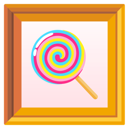 Lollipop and Framed picture