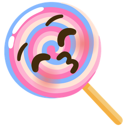 Lollipop and Kissing face with closed eyes