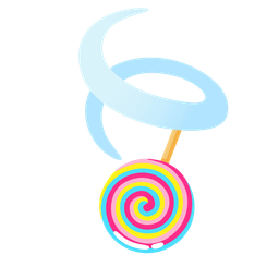 Lollipop and Leaf fluttering in wind