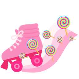 Lollipop and Roller skate