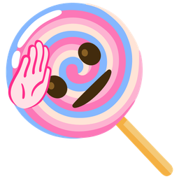Lollipop and Saluting face