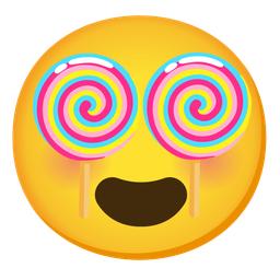 Lollipop and Smiling face with heart-eyes