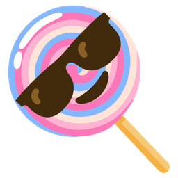 Lollipop and Smiling face with sunglasses