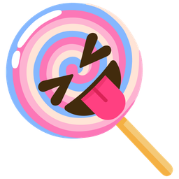 Lollipop and Squinting face with tongue
