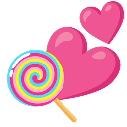 Lollipop and Two hearts