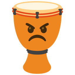 Long drum and Angry face