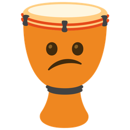 Long drum and Confused face