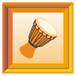 Long drum and Framed picture