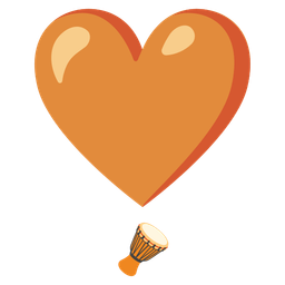 Long drum and Heart exclamation