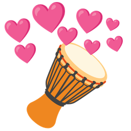Long drum and Heart with arrow