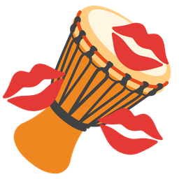 Long drum and Kiss mark