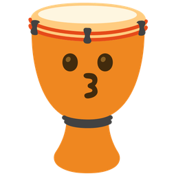 Long drum and Kissing face