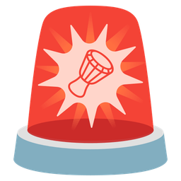 Long drum and Police car light