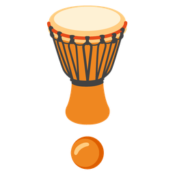 Long drum and Red exclamation mark