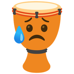 Long drum and Sad but relieved face