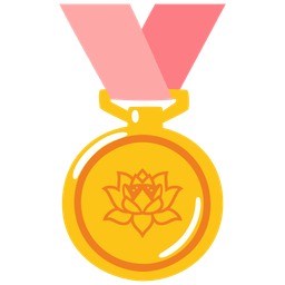 lotus and 1st place medal