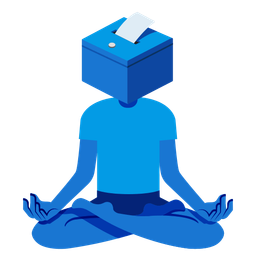 lotus and ballot box with ballot