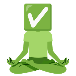 lotus and check mark button