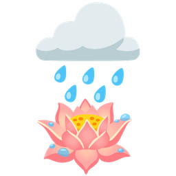 lotus and cloud with rain
