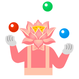 lotus and clown face