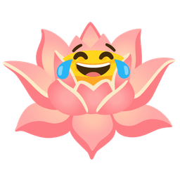 Lotus and Face with tears of joy
