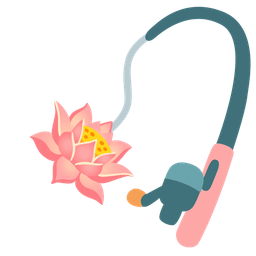lotus and fishing pole