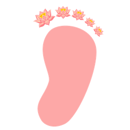 lotus and footprints