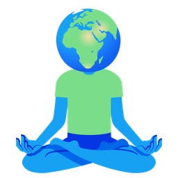 lotus and globe showing Europe-Africa